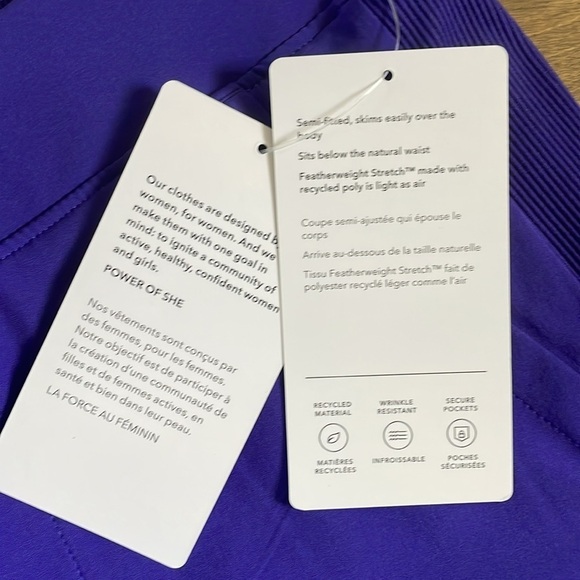 NWT Athleta Brooklyn Lined Pant Purple Size 6 - Picture 5 of 6